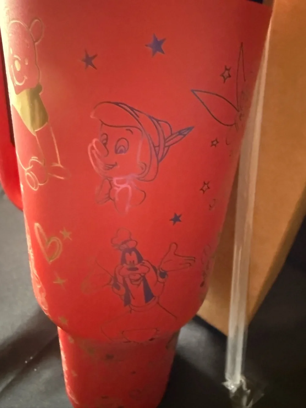 New Stanley 40oz Red Laser Engraved Magical Castle and Friends with Straw - Picture 11 of 14